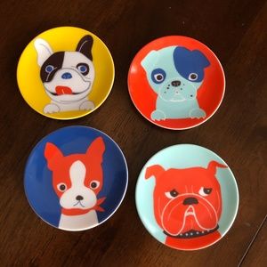 Mini Pop Art Dog Plates Home Decor